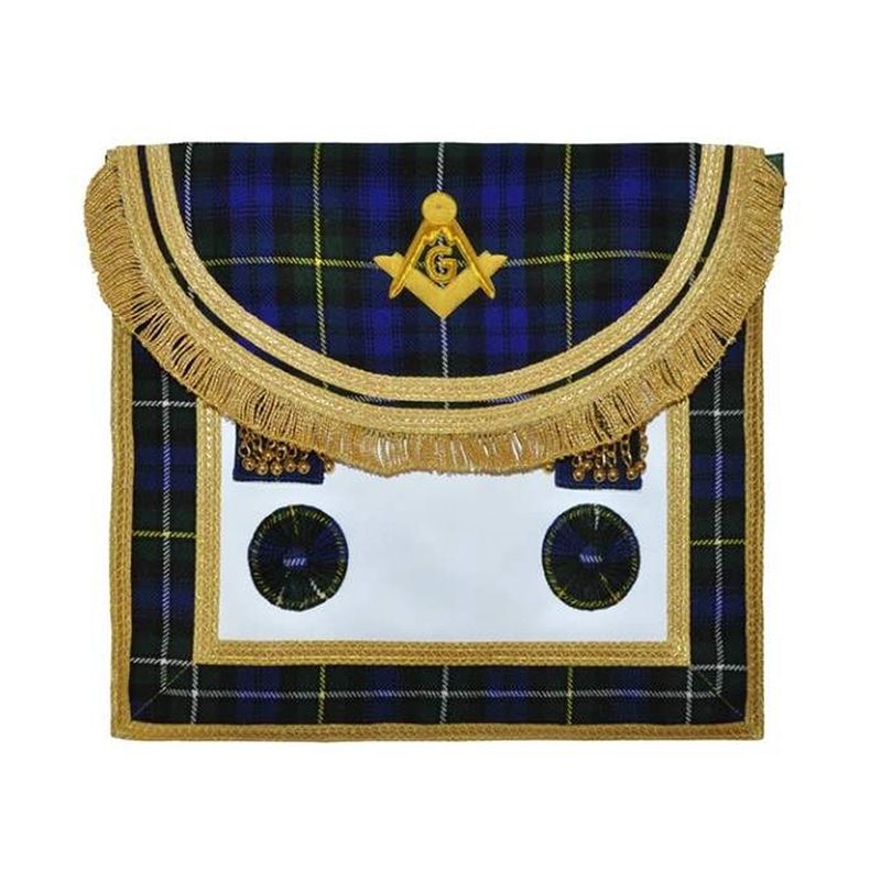 Scottish Rite Master Mason Apron Striped Blue