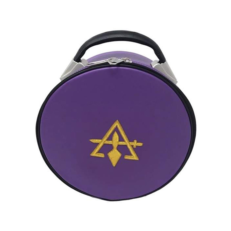 Cryptic Royal & Select Masonic Hat & Cap Case Purple