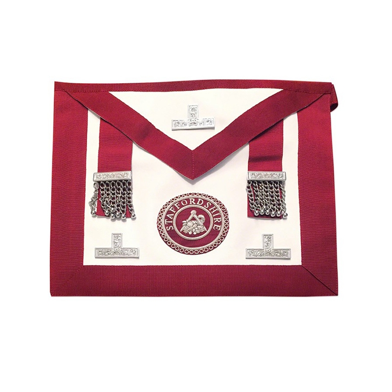 Complete Masonic Stewards Apron With Badge Collar & Jewel