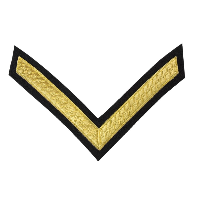 1 Bar Chevron Lance Corporal (LCpl) Service Stripe Royal Tank Regiment, Mercian Regiment British