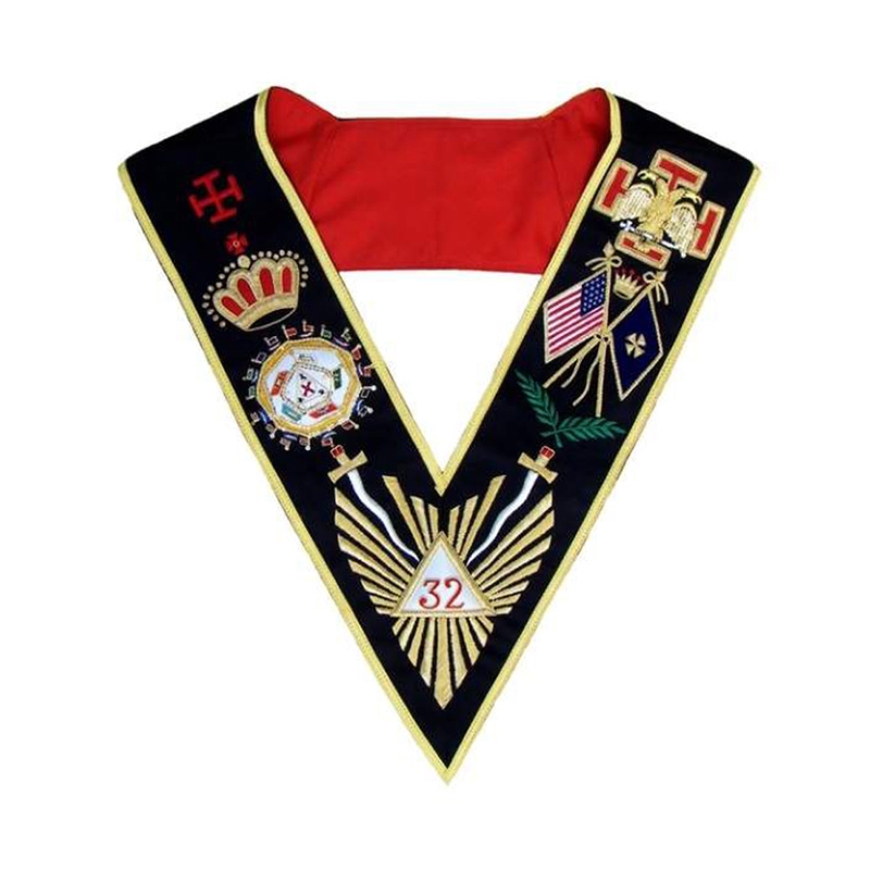 Masonic AASR 32 Degree Handmade Collar