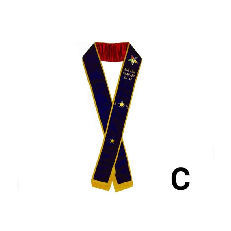 Associate Matron OES Sash C Purple Velvet