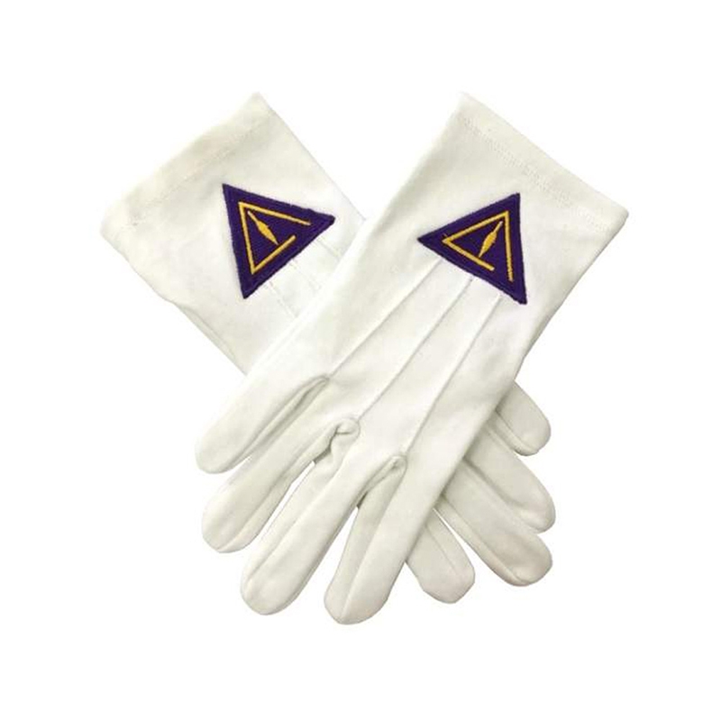 High Quality Royal & Select White Cotton Masonic Gloves