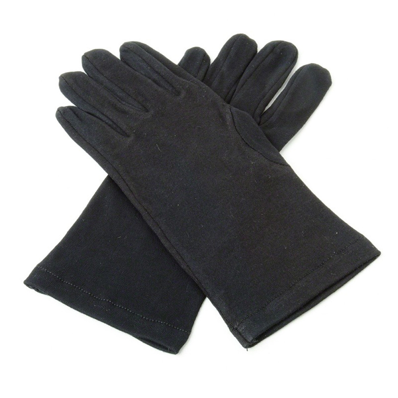 Black Cotton Knights Gloves