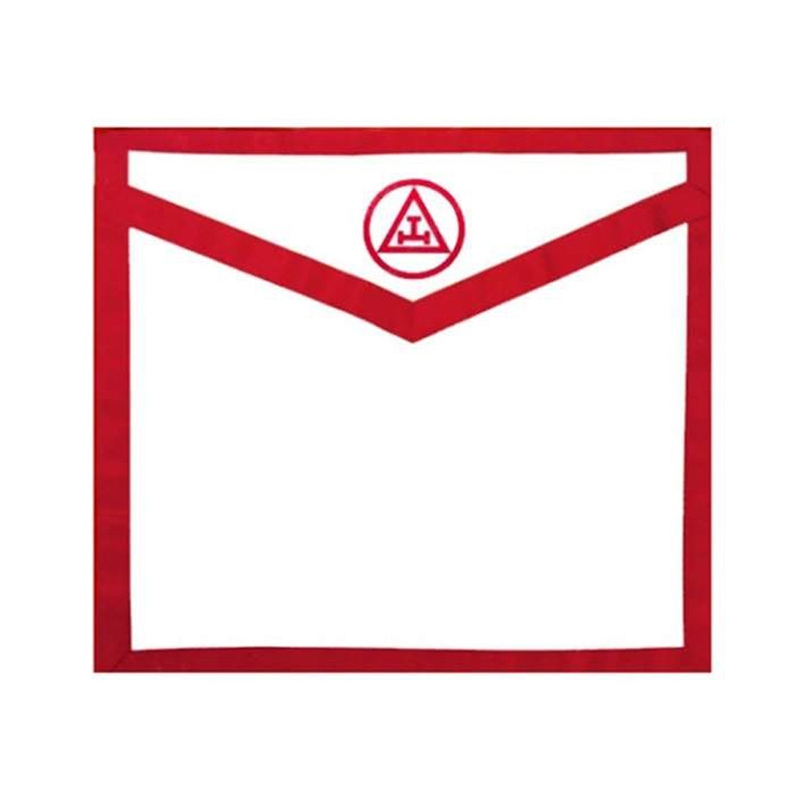 Masonic Royal Arch Apron Red Ribbon Emblem On Flap