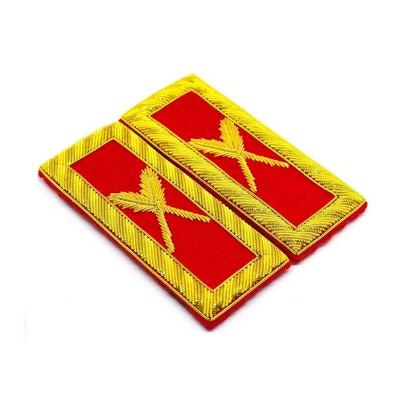 Knights Templar Shoulder Boards Bullion Embroidered Grand Secretary