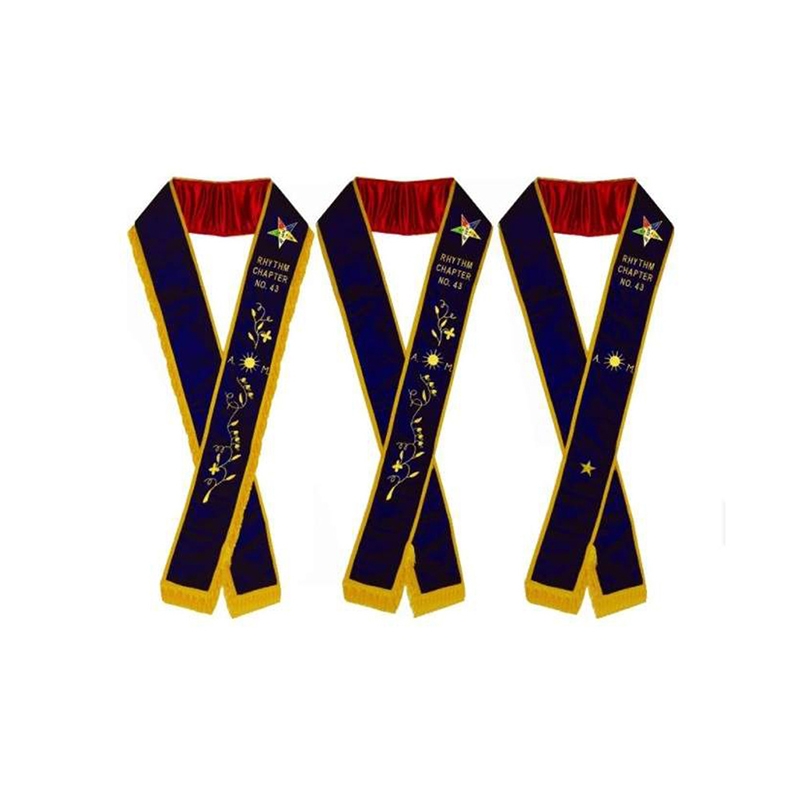 Associate Matron OES Sashes Set Purple Velvet