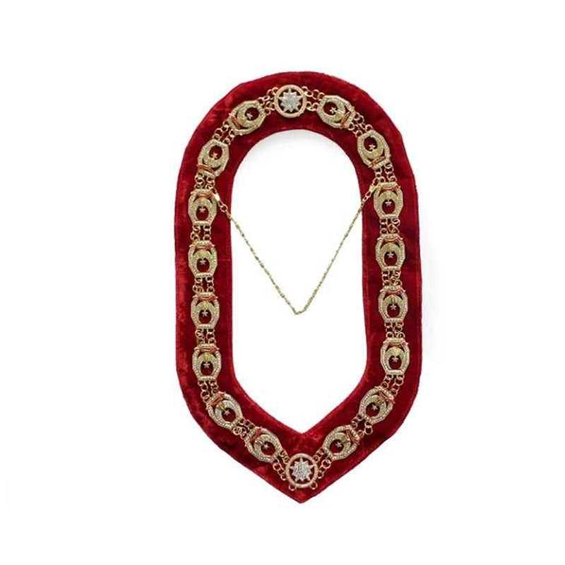 Shriner Masonic Rhinestone Chain Collar