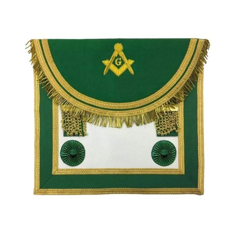 Scottish Rite Master Mason Handmade Embroidery Apron Green